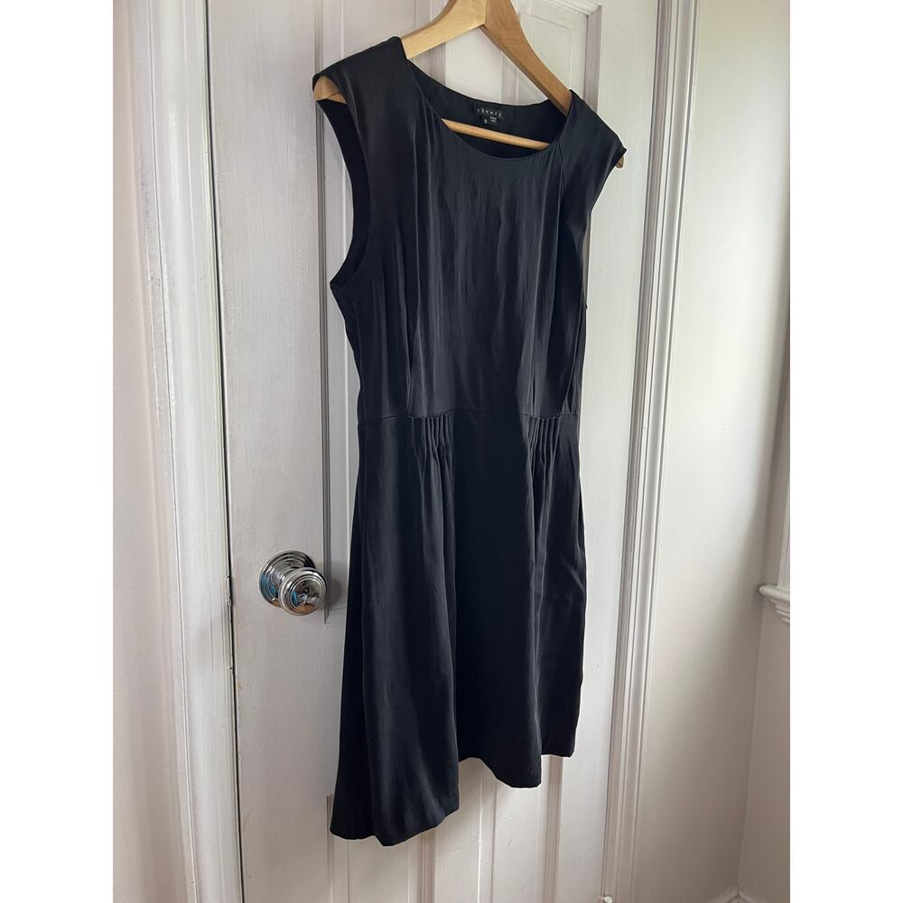 Theory Shyann Sheen Silk Stretch Dress 12 - Faded Black 🖤 - Picture 3 of 7